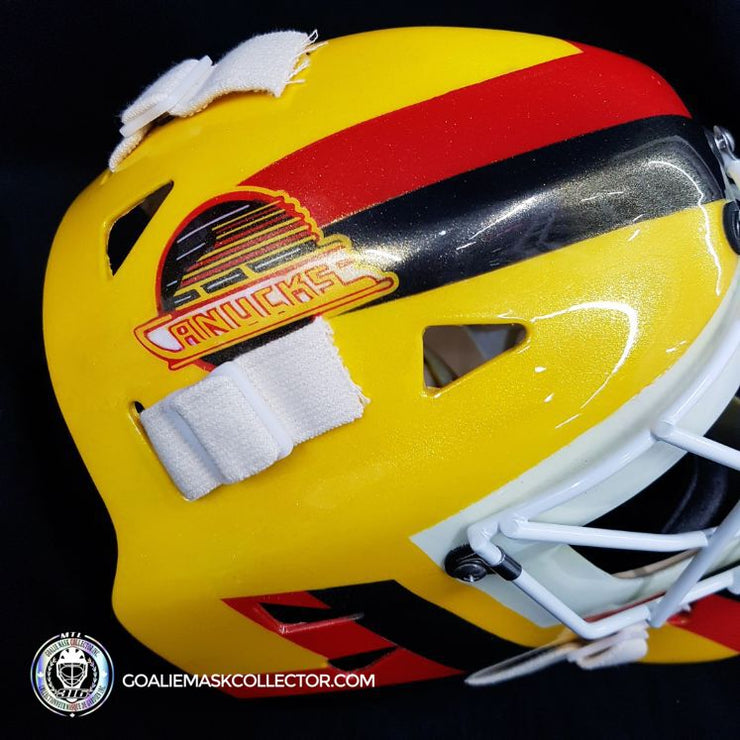 Kirk McLean Signed Goalie Mask Vancouver Yellow V2 Signature Edition Autographed