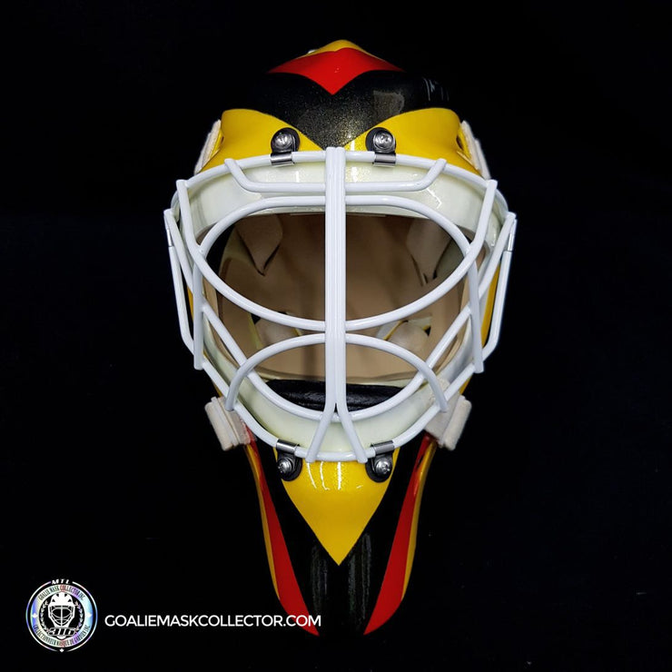 Kirk McLean Signed Goalie Mask Vancouver Yellow V2 Signature Edition Autographed