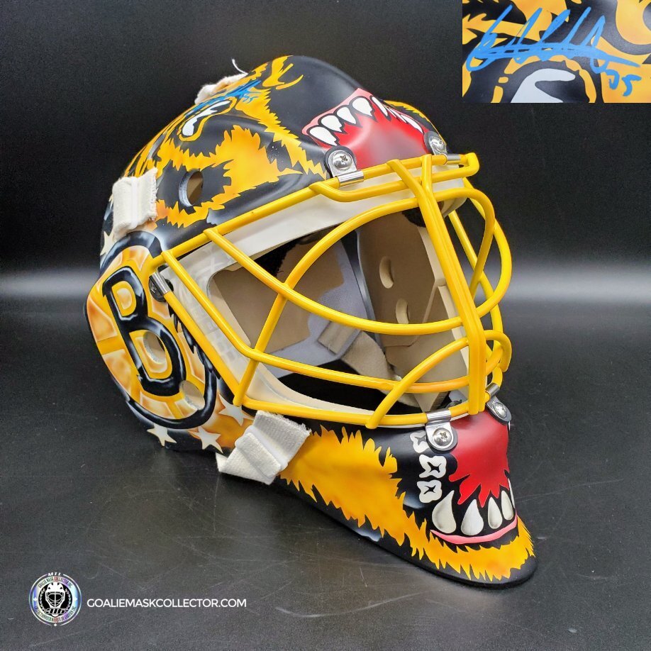 Linus Ullmark Signed Goalie Mask 2022-2023 Boston Winter Classic Tribute Signature Edition Autographed