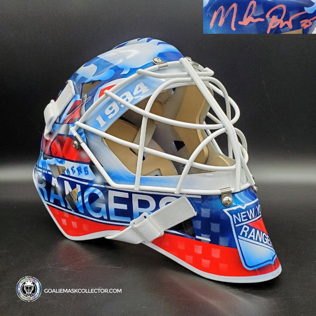 MIKE RICHTER SIGNED GOALIE MASK AUTOGRAPHED NEW YORK LEGACY SIGNATURE EDITION 25TH CUP WIN ANNIVERSARY