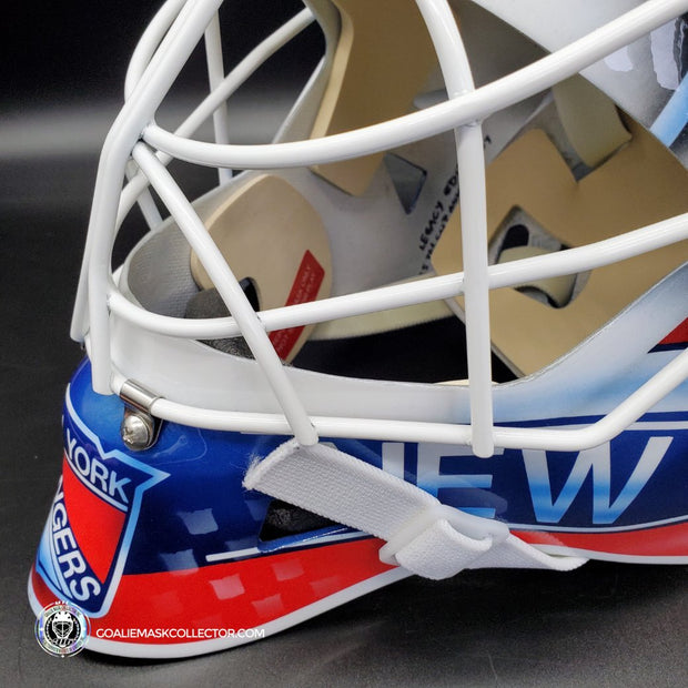 MIKE RICHTER SIGNED GOALIE MASK AUTOGRAPHED NEW YORK LEGACY SIGNATURE EDITION 25TH CUP WIN ANNIVERSARY