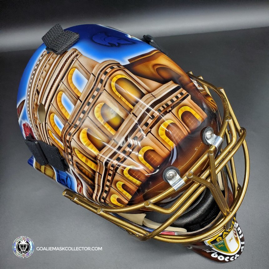 empire football helmets MODERN316 Goalie Mask Shell + Custom Roman Artwork – Goalie Mask Collector iPad Timbuk2 Messenger and Backpack Back HELMET DETAILS COLOR:MATTE INDIGO