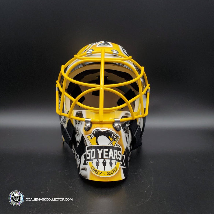 Marc-Andre Fleury Goalie Mask Unsigned Pittsburgh 50th Anniversary