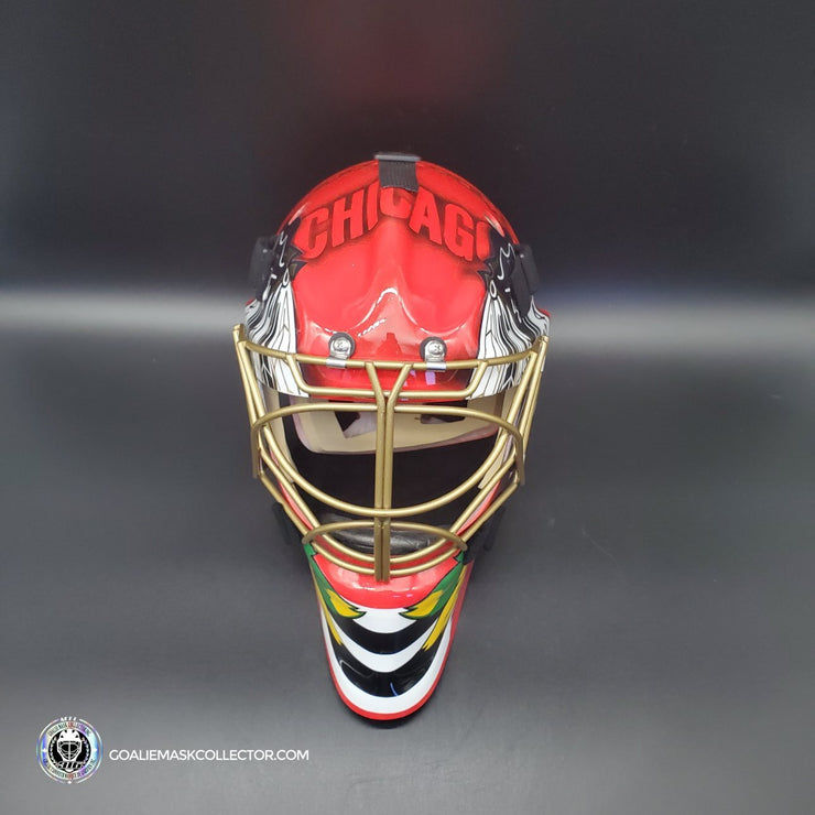 Marc-Andre Fleury Unsigned Goalie Mask Premium Chicago 2021 Tribute