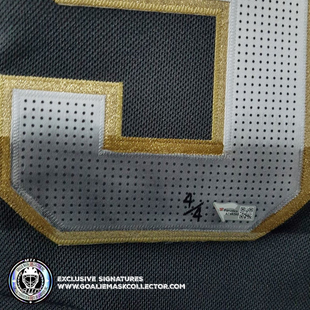 Demo: Marc-Andre Fleury Signed Jersey ART EDITION "The Flying Save" Hand-Painted Las Vegas Autographed Fanatics Black Adidas Authentic Limited Edition of 4