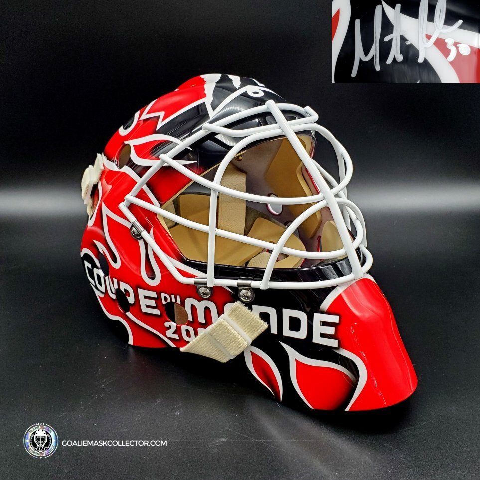 Martin Brodeur Signed Goalie Mask 2004 Team Canada World Cup Signature Edition. Goalie Mask Collector.