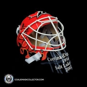 Martin Brodeur Signed Goalie Mask "Special Edition Red Autograph" Olympics 2002 Team Canada Salt Lake City Autographed Signature Edition
