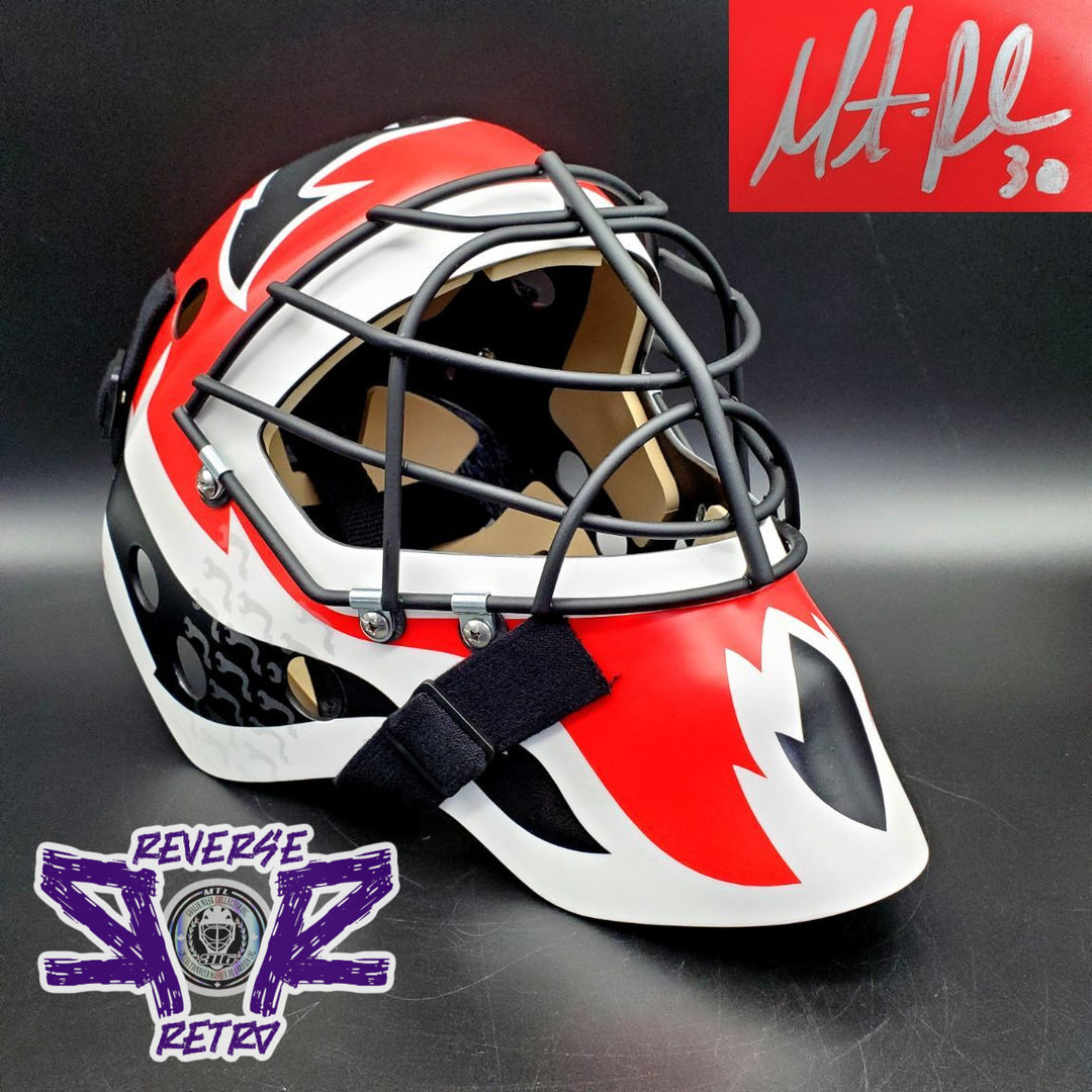 Martin Brodeur Signed Goalie Mask "RR REVERSE RETRO" New Jersey Signature Edition. Goalie Mask Collector.