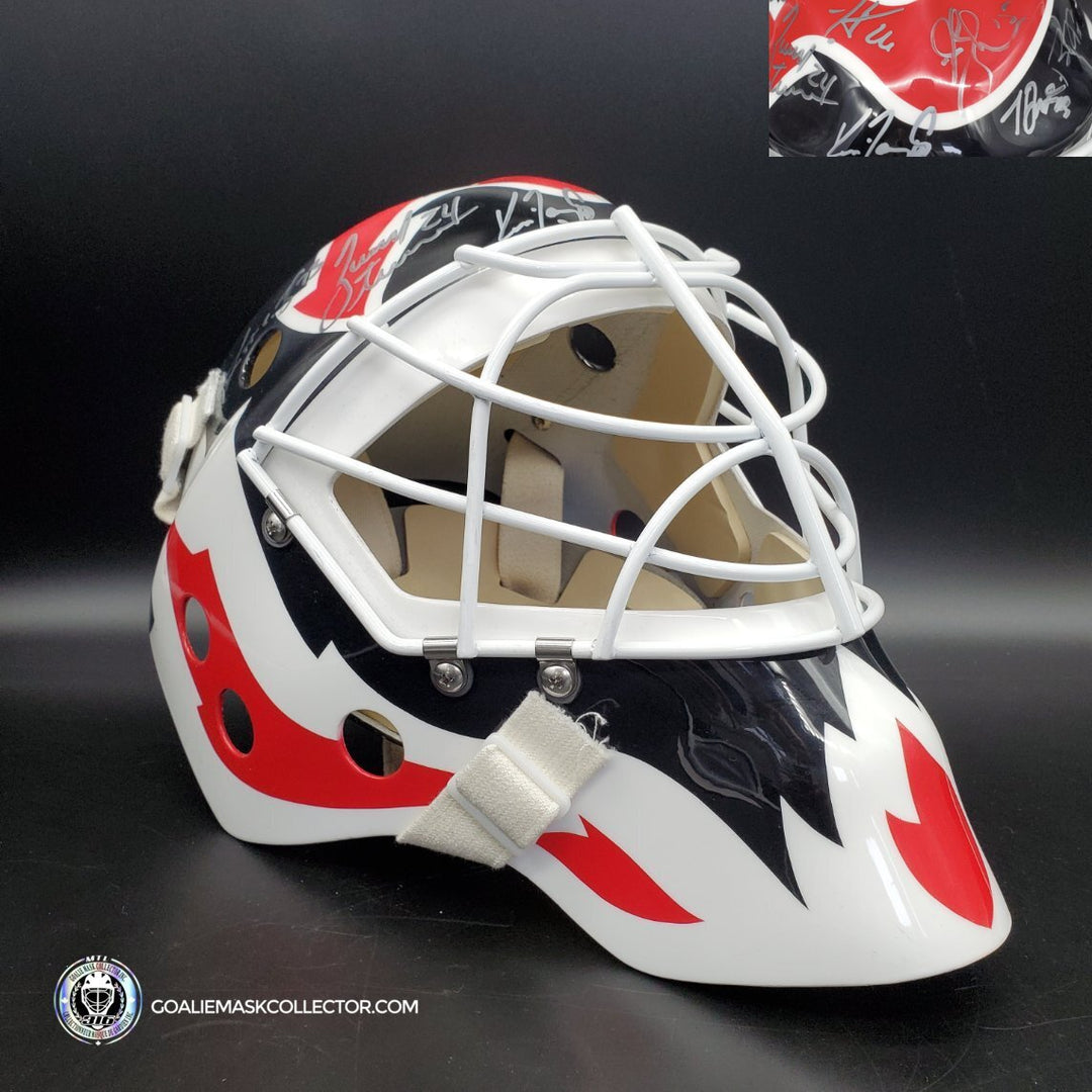 Martin Brodeur Team Signed Goalie Mask 2003 New Jersey Devils Cup Winning Team "CLASSIC" AS Edition 17x Autographs. Goalie Mask Collector.