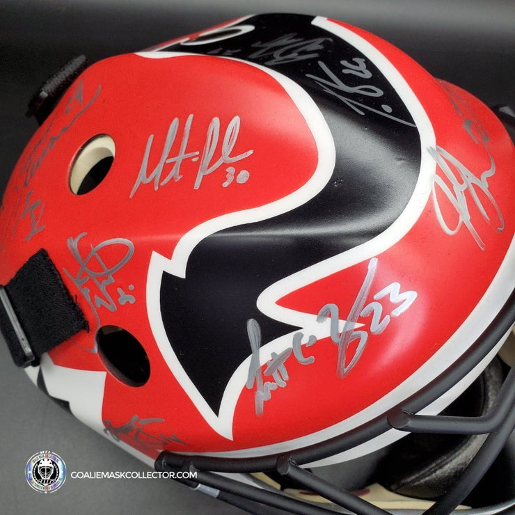 Martin Brodeur Team Signed Goalie Mask 2003 New Jersey Devils Stanley Cup Winning Team "RR REVERSE RETRO" AS Edition 17x Autographs Autographed AS-02589 - SOLD OUT