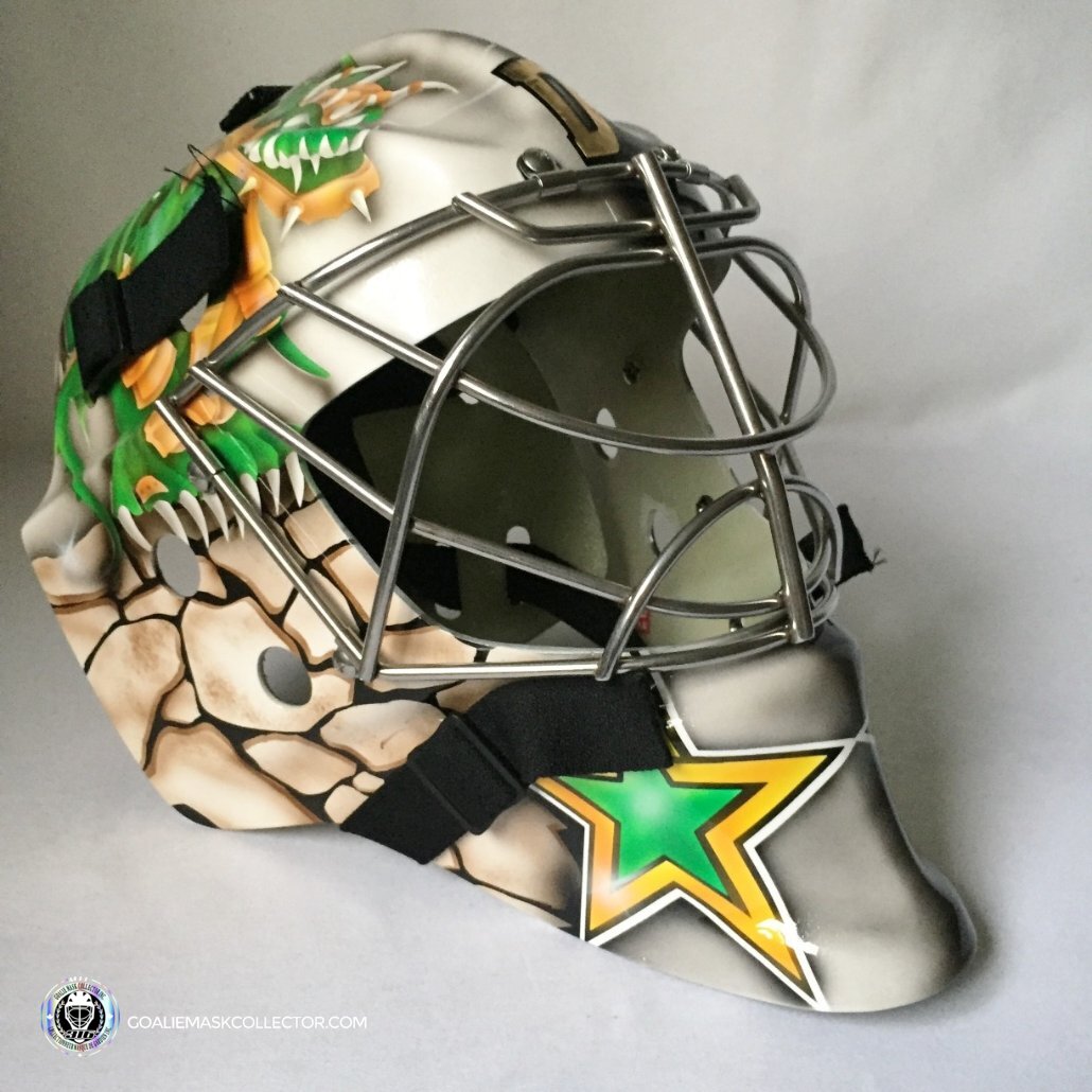 Marty Turco Unsigned Goalie Mask Dallas "Bowser" Tribute