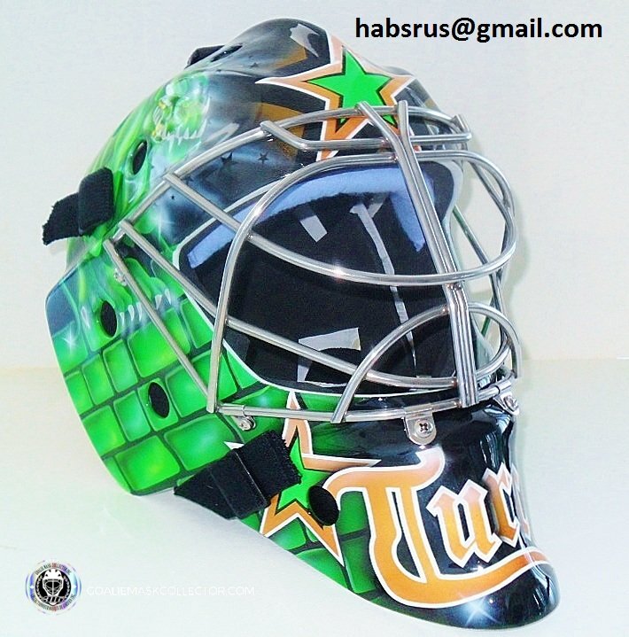 Marty Turco Unsigned Goalie Mask Dallas Tribute