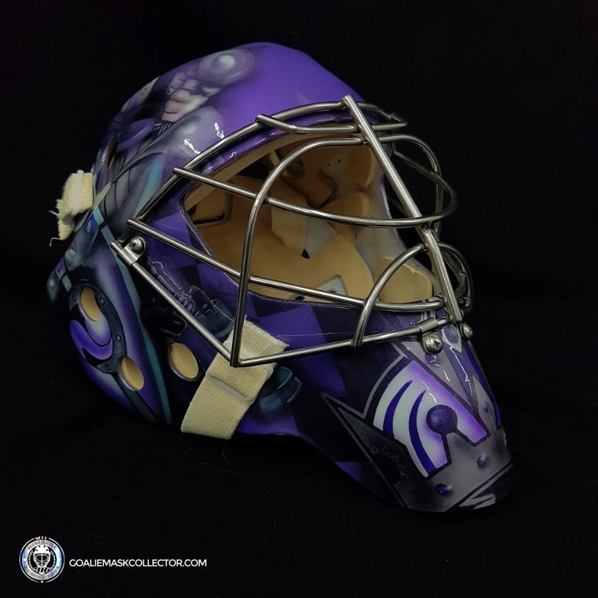 Mathieu Garon Unsigned Goalie Mask Los Angeles Purple Knights Kings