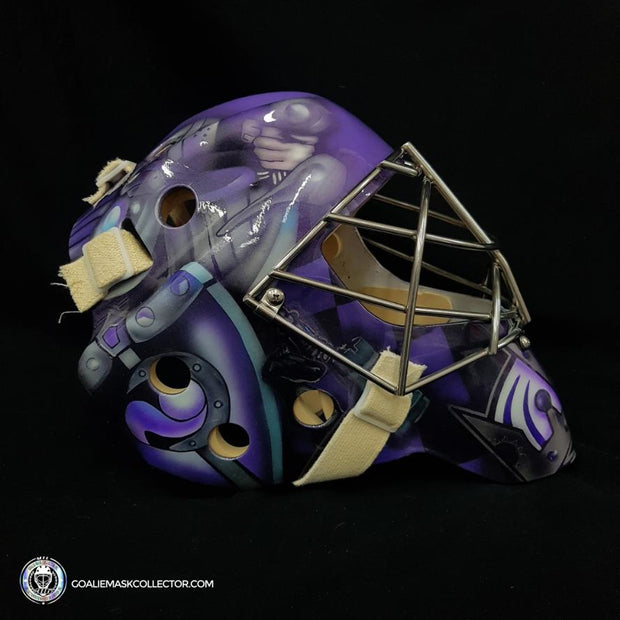 Mathieu Garon Unsigned Goalie Mask Los Angeles Purple Knights Kings