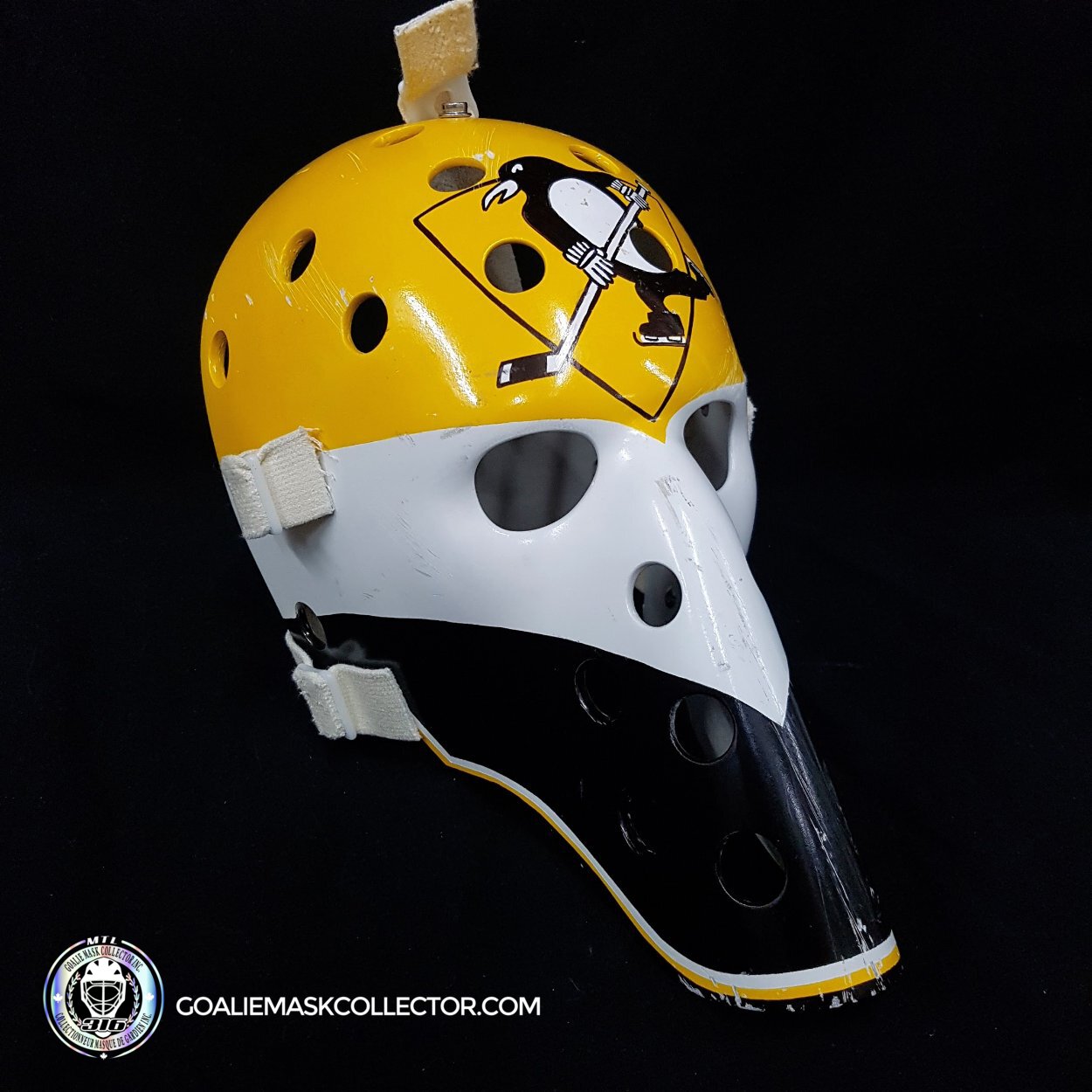 Michel Dion Unsigned Goalie Mask Pittsburgh Penguins Tribute