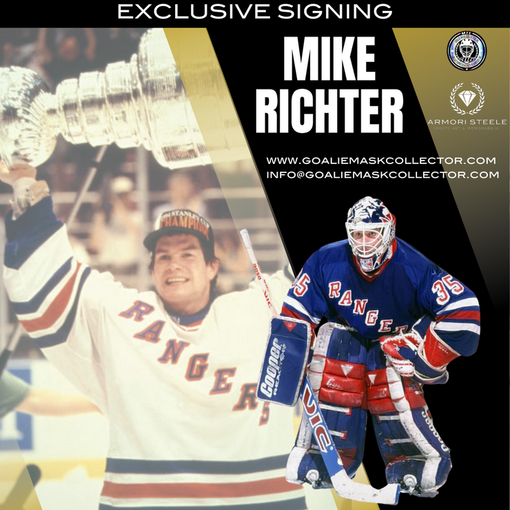 Upcoming Signing: Mike Richter Signed Goalie Mask Tribute Signature Edition Autographed - COMPLETED
