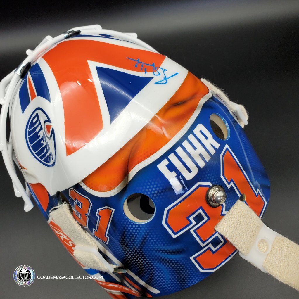 mike smith goalie helmet oilers Mike Smith Goalie Mask Edmonton Grant Fuhr Tribute Signed by Grant Fuh – Goalie  Mask Collector