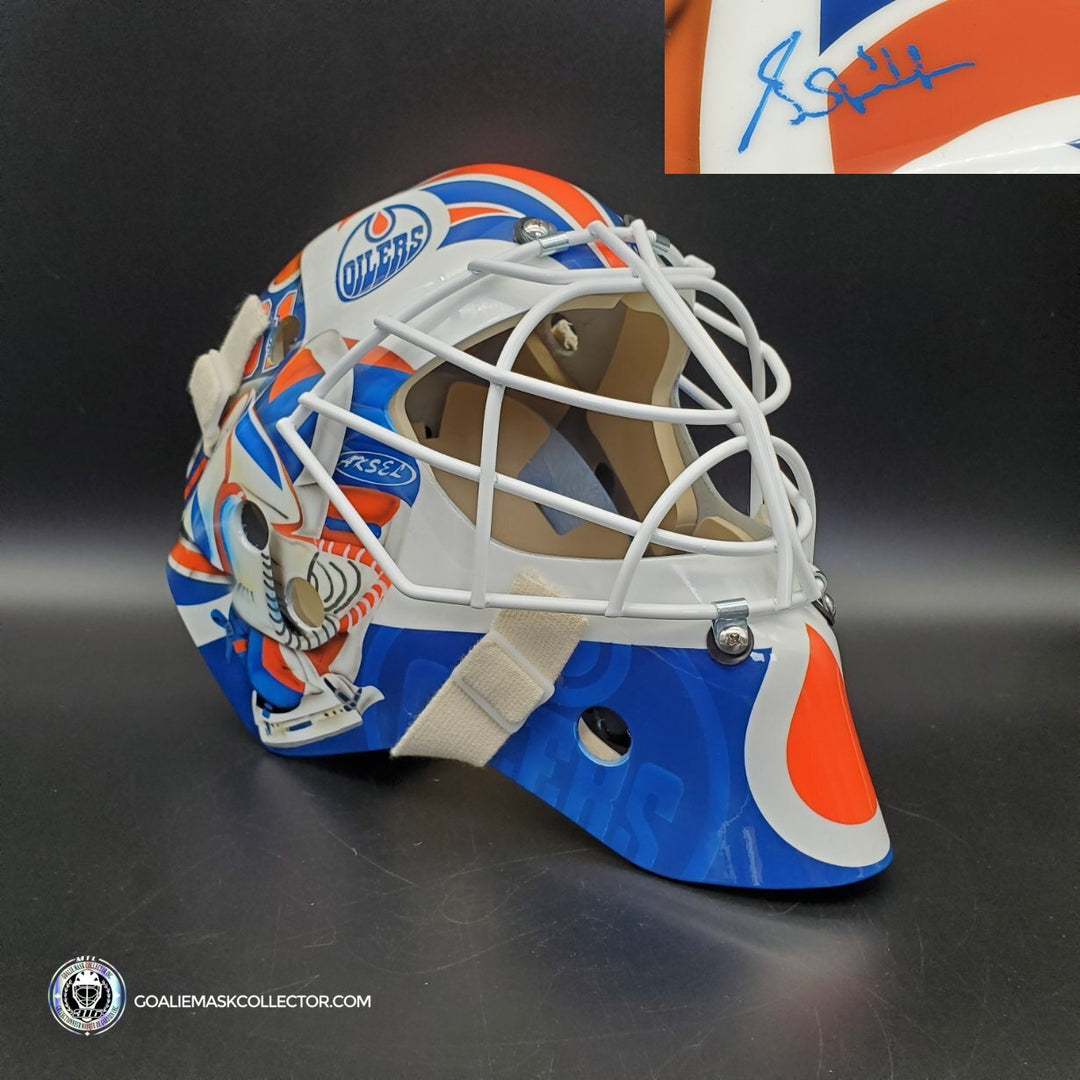 mike smith goalie helmet oilers Mike Smith Goalie Mask Edmonton Grant Fuhr Tribute Signed by Grant Fuh – Goalie  Mask Collector