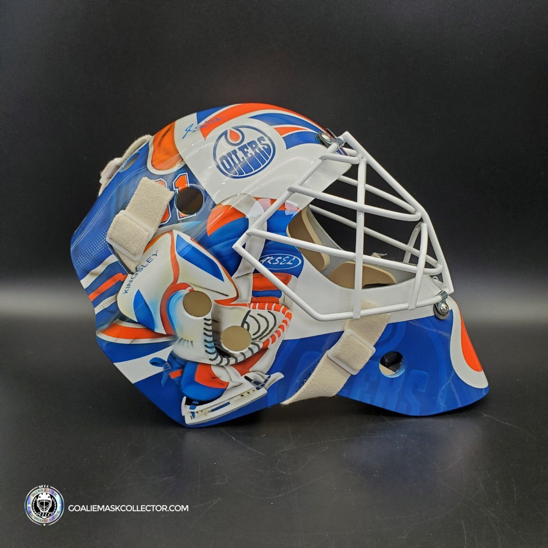 mike smith goalie helmet Mike Smith Goalie Mask Edmonton Grant Fuhr Tribute Signed by Grant Fuh –  Goalie Mask Collector