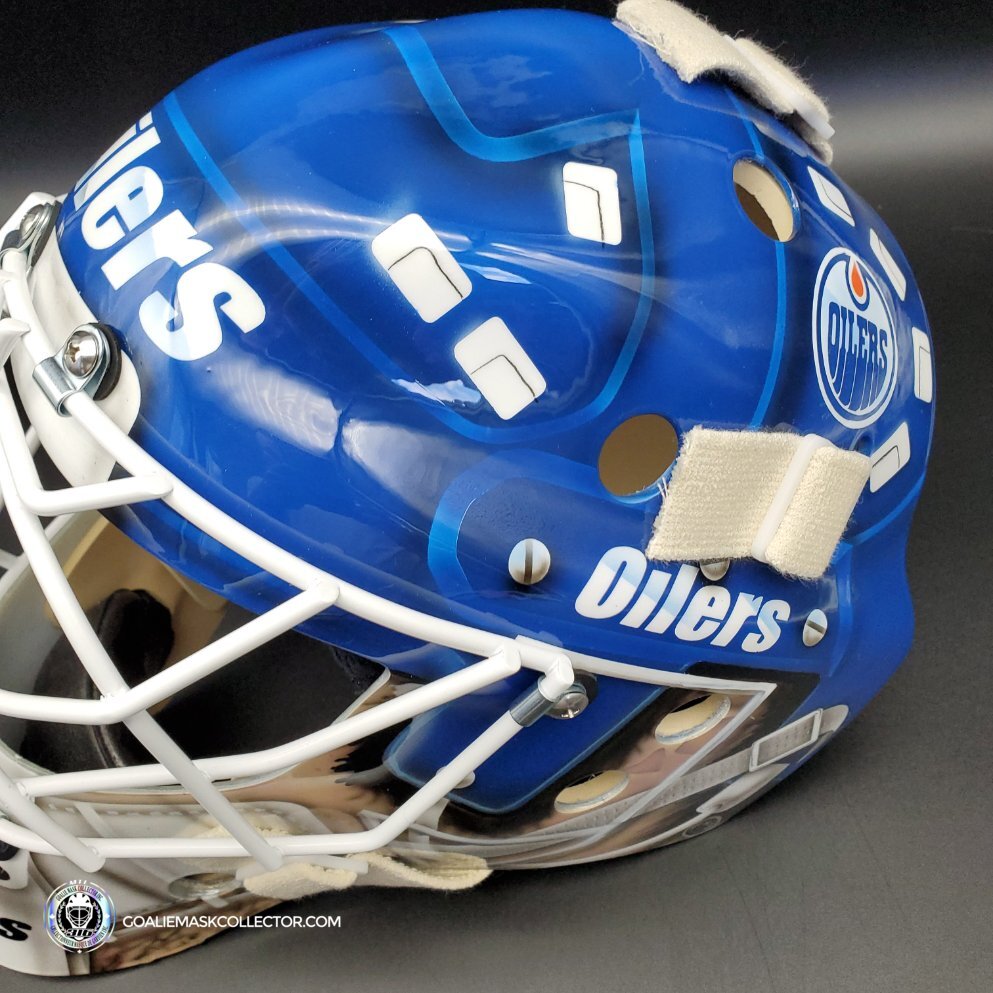 mike smith goalie without helmet Mike Smith Goalie Mask Unsigned Edmonton Andy Moog Tribute – Goalie Mask  Collector