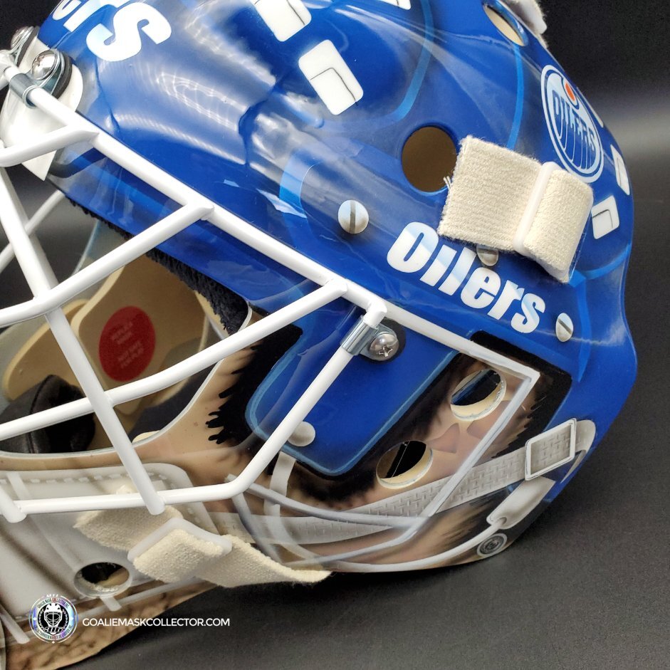 mike smith goalie helmet 2017 Mike Smith Goalie Mask Unsigned Edmonton Andy Moog Tribute – Goalie Mask  Collector