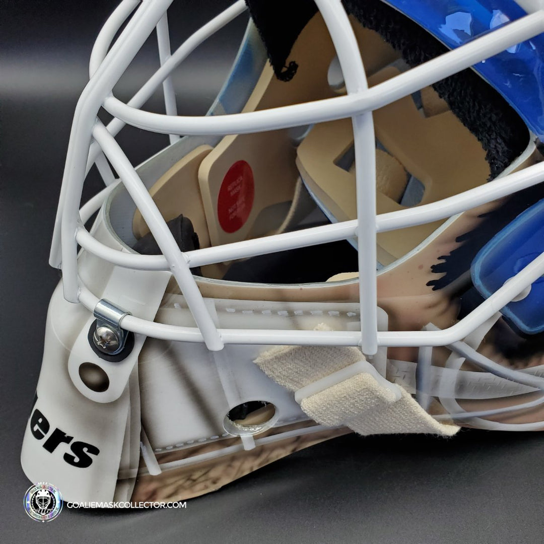 mike smith goalie helmet Mike Smith Goalie Mask Unsigned Edmonton Andy Moog Tribute – Goalie Mask  Collector