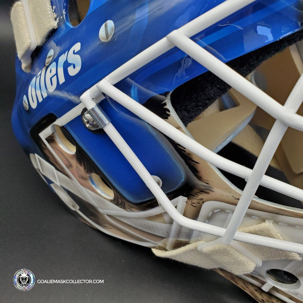 Mike Smith Goalie Mask Unsigned Edmonton Andy Moog Tribute