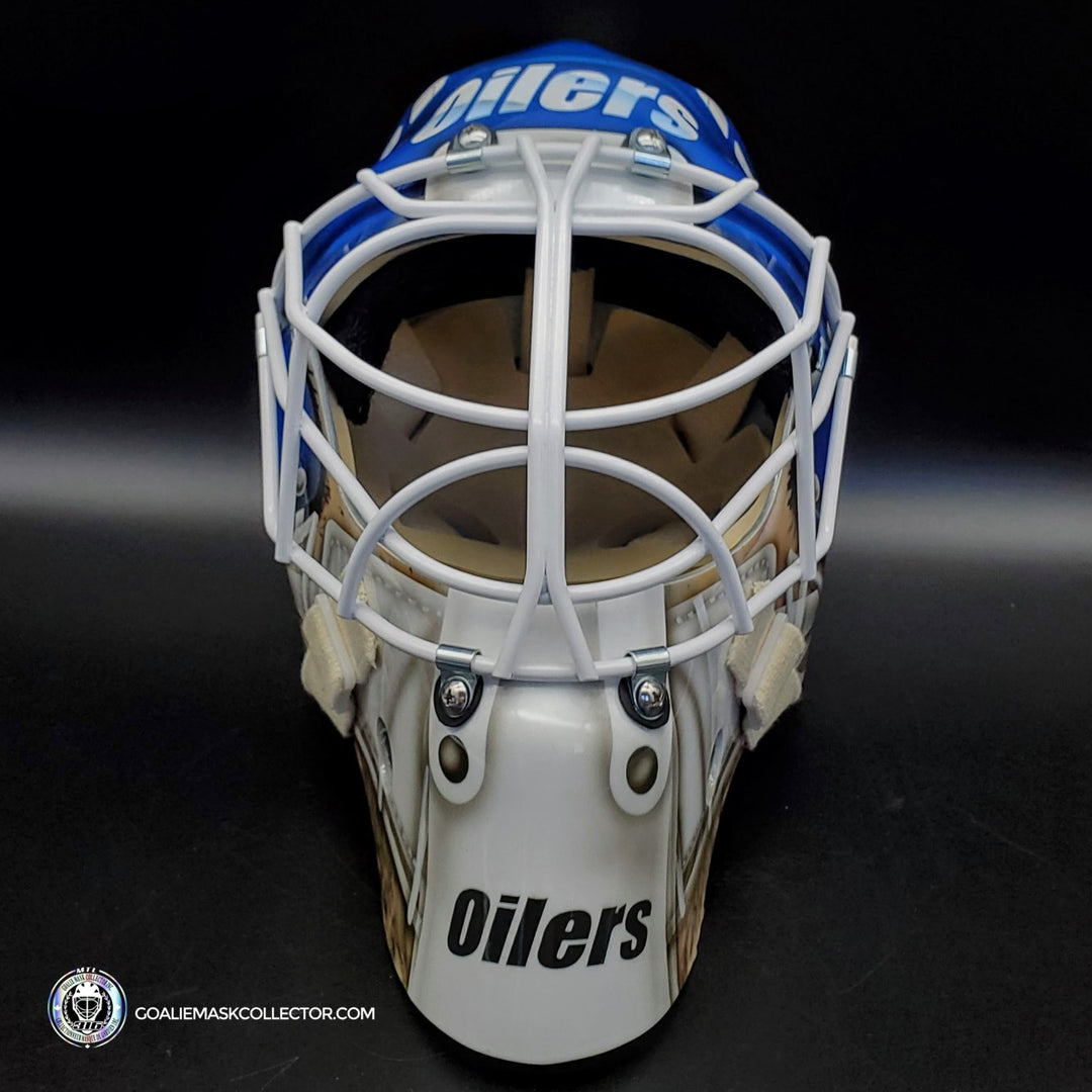 mike smith goalie helmet Mike Smith Goalie Mask Unsigned Edmonton Andy Moog Tribute – Goalie Mask  Collector