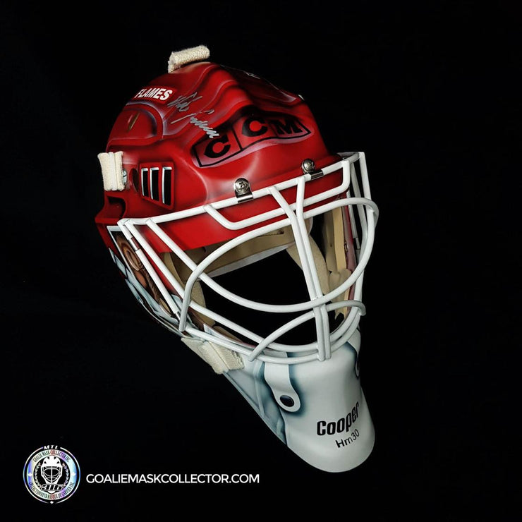 Mike Vernon + Mike Smith Signed Goalie Mask Calgary Tribute Signature Edition Autographed