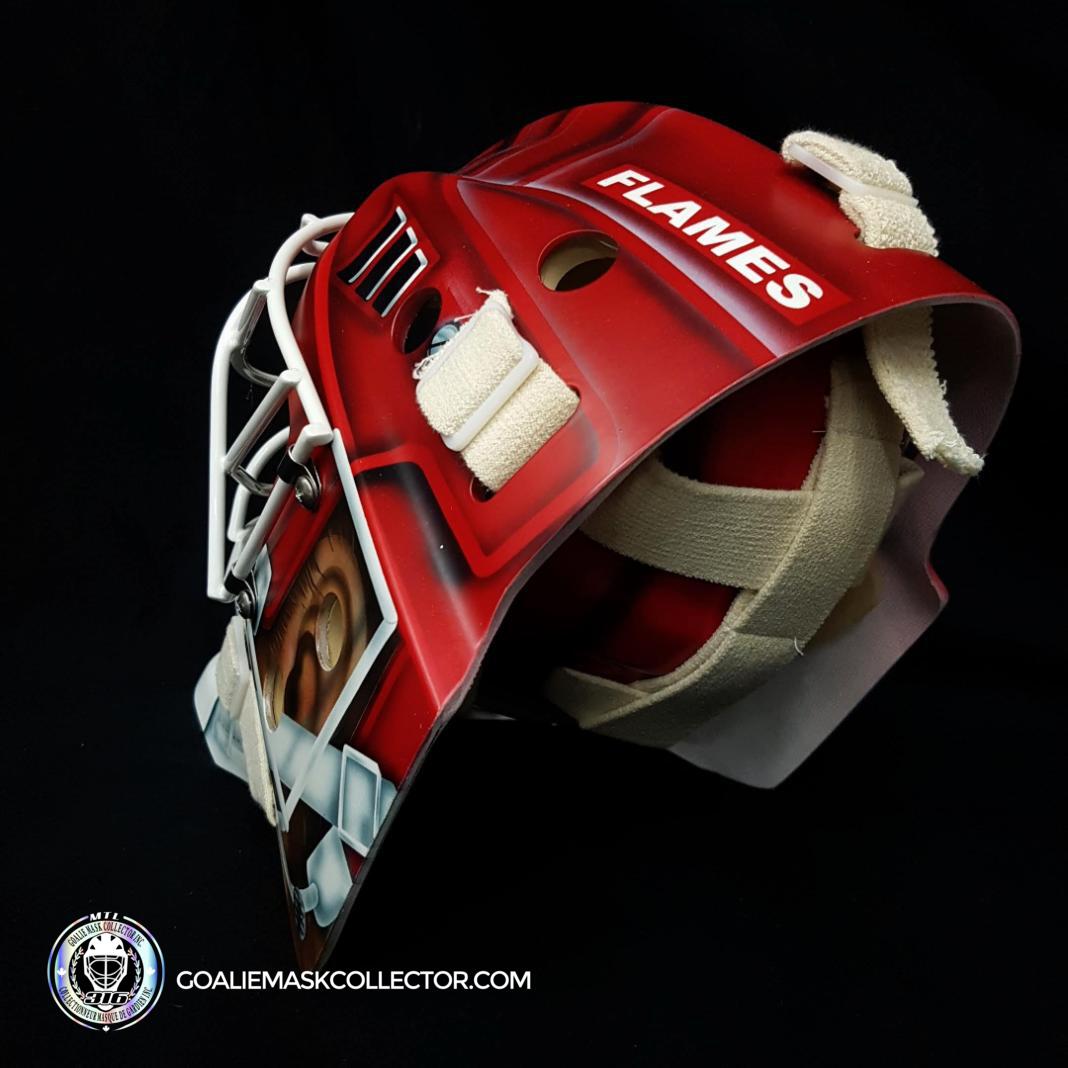 mike smith calgary flames helmet Mike Vernon + Mike Smith Signed Goalie Mask Calgary Tribute Signature –  Goalie Mask Collector