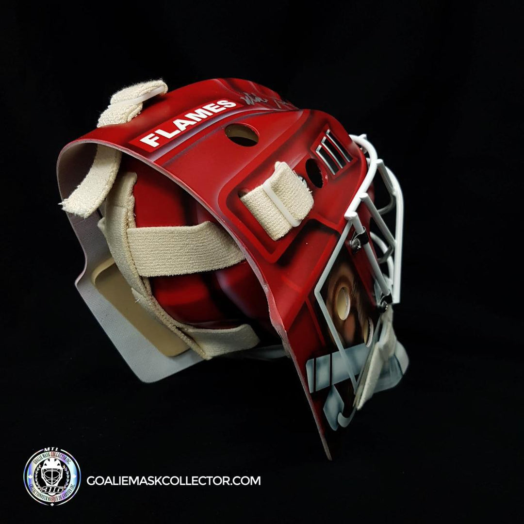calgary flames mike smith helmet Mike Vernon + Mike Smith Signed Goalie Mask Calgary Tribute Signature – Goalie Mask Collector