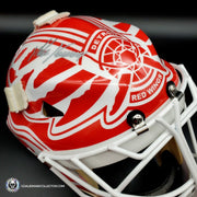 Mike Vernon Signed Goalie Mask Detroit V1 Red Signature Edition