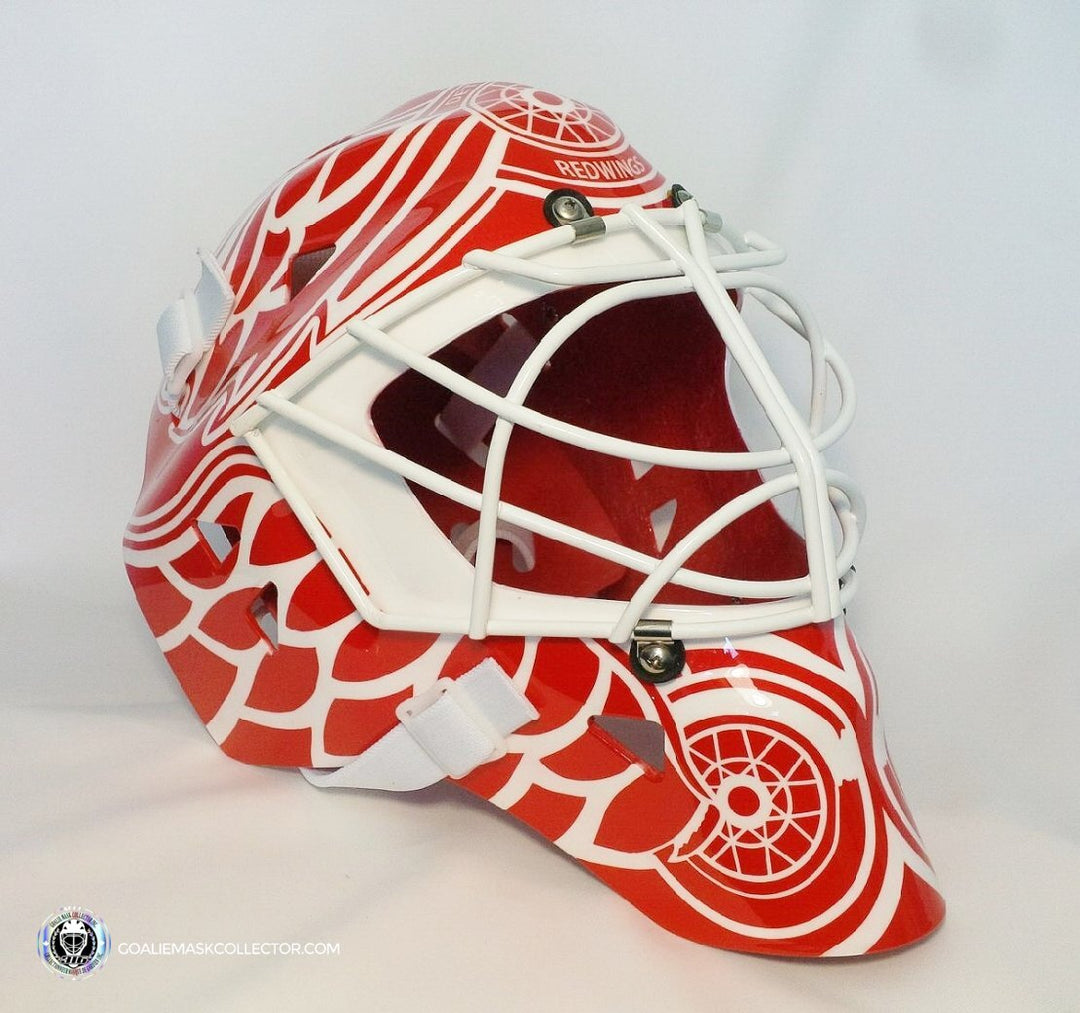 Mike Vernon Goalie Mask Unsigned Detroit V1 Red
