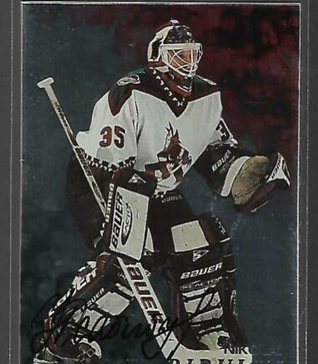 Nikolai Khabibulin Goalie Mask Game Worn 1998 Phoenix Coyotes Made and Painted by Greg Harrison