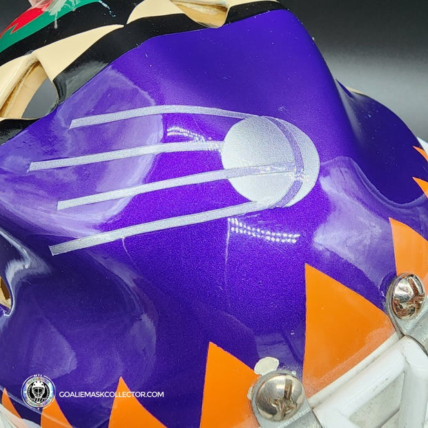 Nikolai Khabibulin Goalie Mask Game Worn 1998 Phoenix Coyotes Made and Painted by Greg Harrison