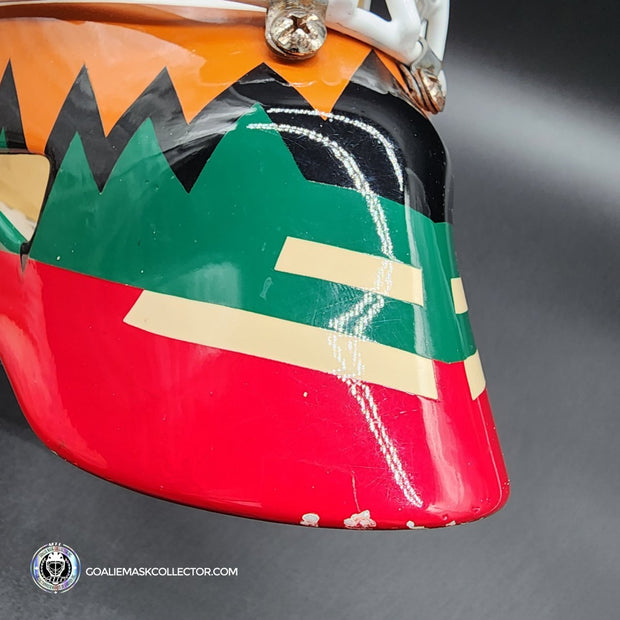Nikolai Khabibulin Goalie Mask Game Worn 1998 Phoenix Coyotes Made and Painted by Greg Harrison