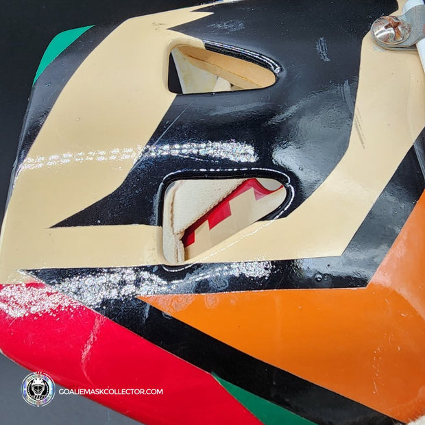 Nikolai Khabibulin Goalie Mask Game Worn 1998 Phoenix Coyotes Made and Painted by Greg Harrison