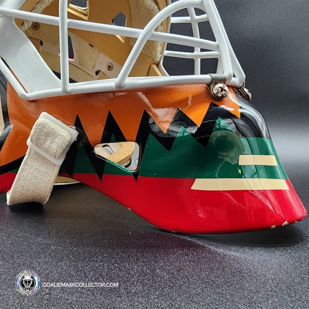 Nikolai Khabibulin Goalie Mask Game Worn 1998 Phoenix Coyotes Made and Painted by Greg Harrison