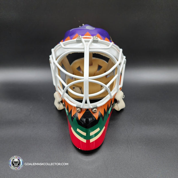 Nikolai Khabibulin Goalie Mask Game Worn 1998 Phoenix Coyotes Made and Painted by Greg Harrison
