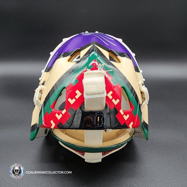Nikolai Khabibulin Goalie Mask Game Worn 1998 Phoenix Coyotes Made and Painted by Greg Harrison