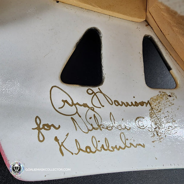 Nikolai Khabibulin Goalie Mask Game Worn 1998 Phoenix Coyotes Made and Painted by Greg Harrison