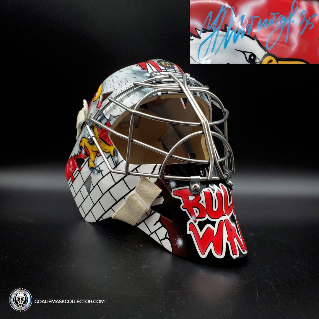 Nikolai Khabibulin Signed Goalie Mask Chicago Signature Edition. Goalie Mask Collector.