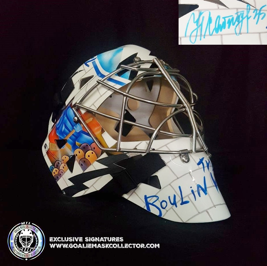 Nikolai Khabibulin Signed Goalie Mask Tampa Bay White Wall Signature Edition. Goalie Mask Collector.