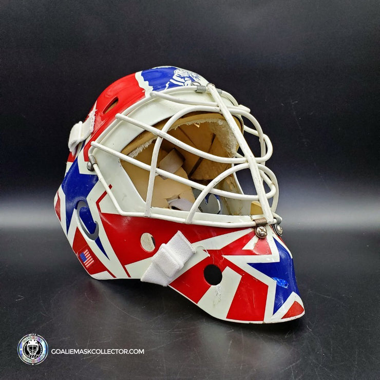 Olaf Kolzig Game Worn Goalie Mask by Ed Cubberly 1993-1995 Washington Capitals "Uncle Sam" - SOLD