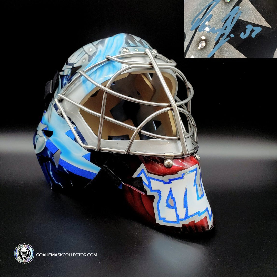 Olaf Kolzig Signed Goalie Mask Tampa Bay V1 Signature Edition. Goalie Mask Collector.
