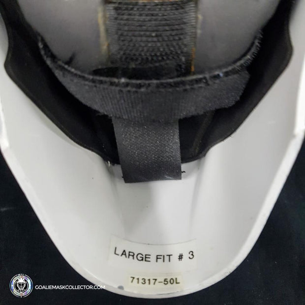 Ondrej Pavelec Practice Worn Game Issued Goalie Mask Winnipeg Jets 2013 Painted by David Gunnarsson DaveArt "The Bomb Attack" on CCM Lefebvre