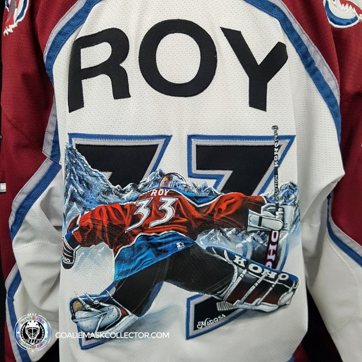 DEMO: Patrick Roy Art Edition Signed Jersey Hand-Painted Colorado Avalanche