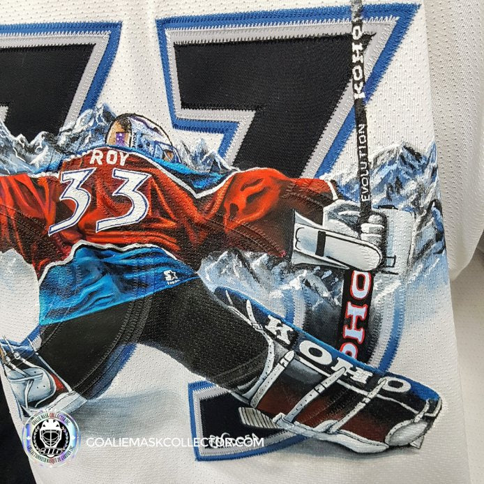DEMO: Patrick Roy Art Edition Signed Jersey Hand-Painted Colorado Avalanche