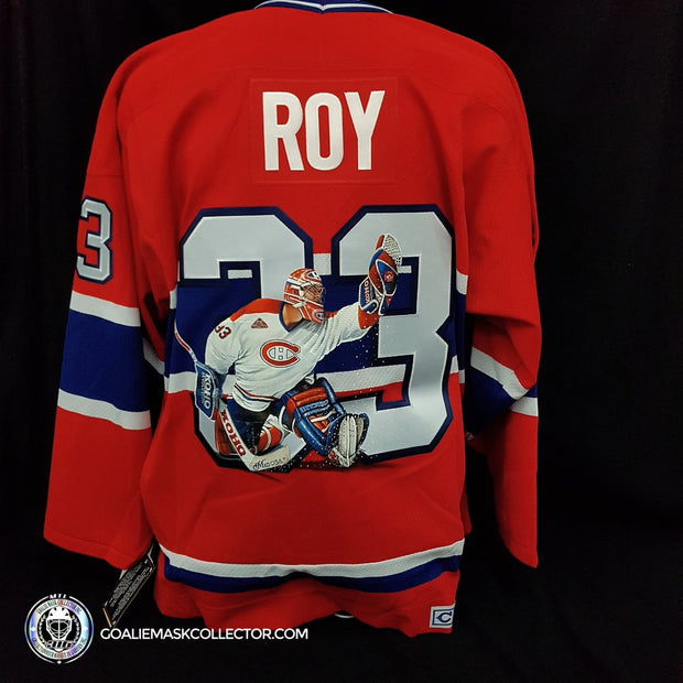 DEMO: Patrick Roy Art Edition Signed Jersey Hand-Painted Montreal Canadiens