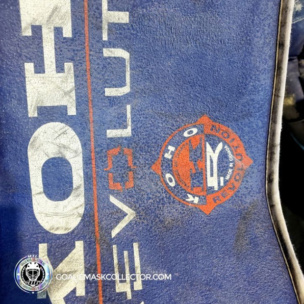 Patrick Roy Game Worn Goalie Pads KOHO REVOLUTION Full Set 1993-94 Montreal Canadiens Glove Blocker and Pads Photomatched AS-02646 (gloves) + AS-02467 (pads)